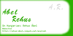 abel rehus business card