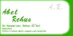 abel rehus business card